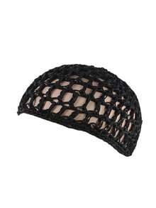 4 chiếc mũ lưới đan tay cho nữ, mũ ngủ bảo vệ tóc, mũ Kufi, lưới giữ tóc, túi lưới. - Nhiều màu - Xem 1