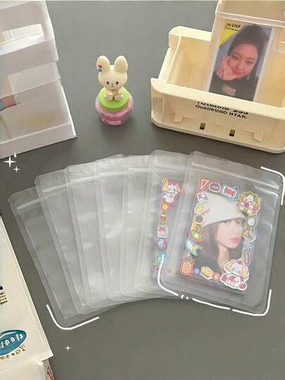 20/10pcs Gift Wrap Bags, Clear Resealable Zip Plastic Bags, Transparent Self-Seal Bags, Transparent Zipper Bags, High-End Gift Packaging Bags, Transparent Self-Sealing Packaging Bags, Clothing Packaging Bags, Frosted Texture Packaging Bags