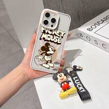 This Disney Mickey Mouse Pattern Lanyard Phone Case Features A Strong Magnetic Closure And Full Coverage Of Acrylic And TPU Material. It's Shockproof, Lightweight, And Suitable For IPhone17/16/11/13/15/15 Plus/15 Pro/15 Pro Max/12/14 Pro Max/11 Pro Max/12 Pro/12 Pro Max/13. It's A Popular Birthday Gift, Business Gift, Durable, Stain-Resistant, And Fingerprint-Resistant New Phone Case For Men And Women. It Also Includes A Mickey Mouse Phone Case And Mickey Mouse Doll Bracelet. Compatible With SamsungGalaxy S20, S21, S22, S23, And S24 Series. It's The Perfect Gift For Friends And Family. This Stylish Phone Case Is Fun, Lightweight, And Durable. IPhone17 Pro Max Phone Case, Minnie Phone Case. - 藍色 - 查看 6