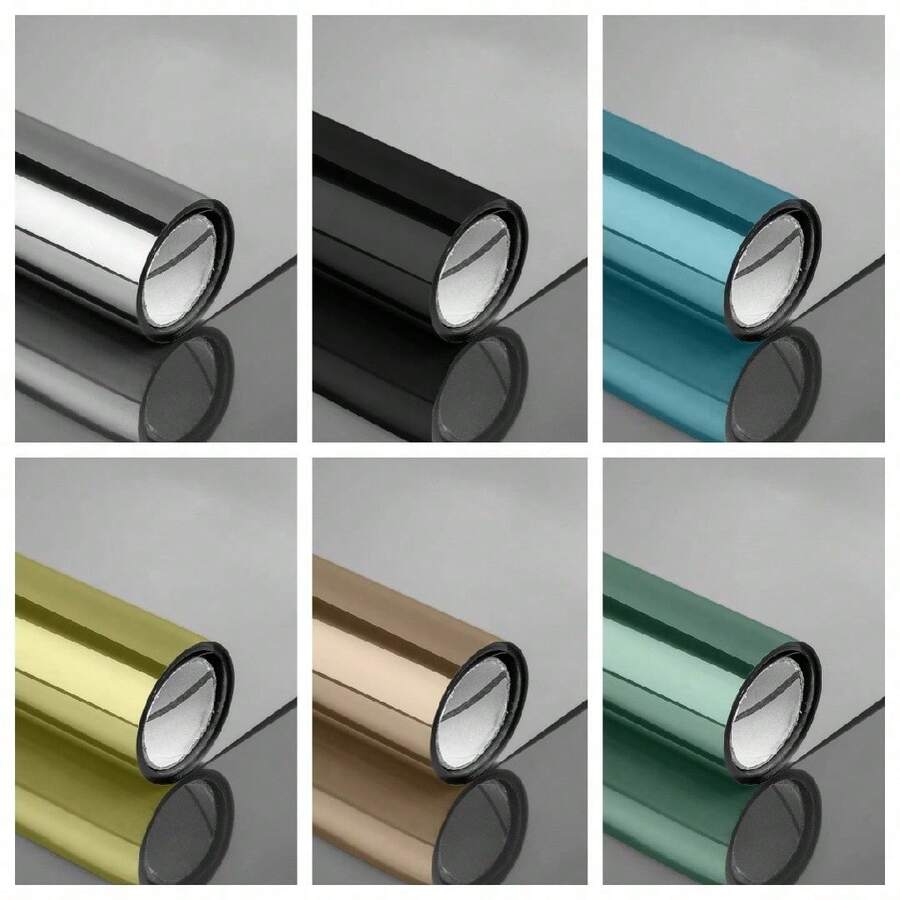 One Way Mirror Window Film Silver Heat Control UV Block Customizable Sizes Home Office - 1PC - View 1