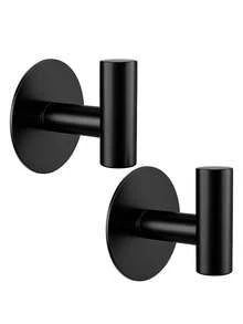 1个不锈钢自粘浴袍挂钩，重型自粘毛巾挂钩，适用于挂包、毛巾、浴袍、帽子、围裙等，无需钻孔，可用于浴室、厨房、酒店墙面安装。 - 銀色 - 查看 9