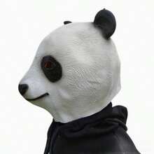 Phụ kiện hóa trang Halloween cho tiệc bar, phụ kiện phát trực tiếp: Mũ đội đầu hình gấu trúc Qiqi, mặt nạ latex hài hước. - Nhiều màu - Xem 4