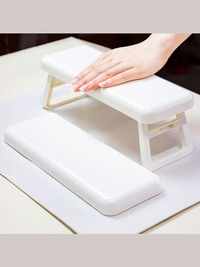 Gối kê tay bằng nhựa tối giản cho nghệ thuật làm móng, giá đỡ cổ tay có thể gập lại, dụng cụ làm móng, gối kê tay di động, tiệm làm móng