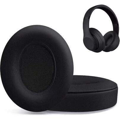 Almohadillas de repuesto para auriculares, hechas de cuero de proteína suave y espuma de memoria de alta densidad, buen aislamiento acústico, fácil de instalar en el auricular, adecuado para auriculares inalámbricos de estilo de estudio