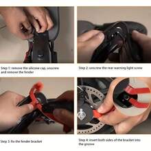 1 pieza Soporte universal trasero para M365/Pro/1S, guardabarros trasero de ABS con soporte anti-colisión y amortiguación, accesorio de guardabarros trasero para scooter eléctrico - Multicolor - Ver 6