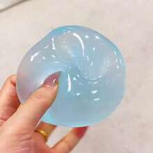 Moldable Slow Rebound Blue Coconut Oil Handmade Squeezing Ball, Round Malt Stress Relief Squeeze Toy, Suitable For Ideal Holiday Gifts, Fun & Cute Gifts, Birthday Gifts, Easter Gifts, Halloween Gifts, Christmas Gifts, Party Favor Filler - 藍色的 - 查看 8