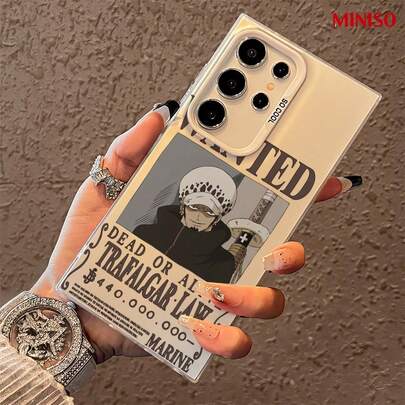 One Piece Trafalgar Law Wanted Poster Clear Phone Case, Shockproof Anime Phone Cover For Samsung S26 Ultra/S26 Edge/S26 Plus/S26/S25 Ultra/S25 Plus/S25/S25FE/S25Edge/S24Ultra/S24Plus/S24/S24FE/S23FE/S23Ultra/S23Plus/S23/S22Ultra/S22Plus/S22/A15/A16/A17/A35/A36//A54/A55/A56/ The Girlfriend,Ideal Gift For Anime Fans