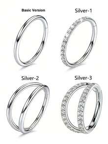 1 pièce Boucles d'oreilles créoles en acier inoxydable de 6 à 16 mm, boucles d'oreilles rondes à charnière, créoles pour cartilage, boucles d'oreilles clip-on sans soudure, résistantes à la rouille et à la corrosion, confortables à porter, convenant aux boucles d'oreilles/anneaux de nez/anneaux de cartilage/anneaux de lèvre, unisexe, convenant pour un port quotidien, les fêtes, les festivals, les sorties - Acier - Voir 5