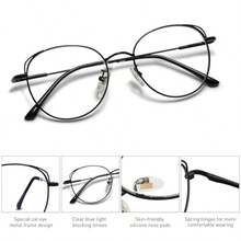 SOJOS Cat Eye  Glasses For Woman Hipster Metal Frame Womens Eyeglasses She Young SJ5027 - Black - View 5