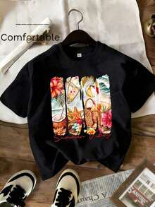 Women T-Shirts - Black - View 1