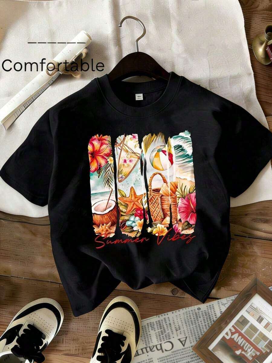 Women T-Shirts - Black - View 1
