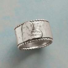 Assorted Minimalist Silver Rings, Including Heart-Shaped Rings, Rotating Rings, Handmade Rings, Beautiful Rings, Meditation Rings, Suitable As Gifts - Silver - View 2