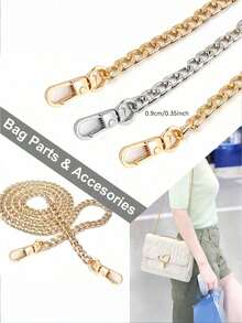 1/3PCS Chunky Purse Chain Handles - Short Strap Replacement For Handbag Set Of 1, 15.7-47Inches Long - Multicolor - View 12