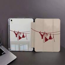 1 bao đựng máy tính bảng màu đỏ in họa tiết đẹp mắt, phù hợp với iPad thế hệ thứ 10 10.9 inch 2022/Air 13 (M3 2025)/Air 11 (M3 2025), tương thích với máy tính bảng , Honor. - Nhiều màu - Xem 4
