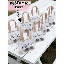 Túi quà tặng trẻ em in tên theo yêu cầu – Túi tote PVC trong suốt dành cho Ngày Valentine, một chiếc túi tote dễ thương có thể tái sử dụng, hoàn hảo cho bé gái phù dâu, tiệc mừng em bé chào đời và quà tặng kỷ niệm. - Nhiều màu - Xem 1