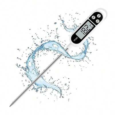 BAEMEFLE Candy Thermometer Digital Instant Read For Meat Kitchen Cooking Food Oil Deep Fry BBQ Grill Smoker (1, 9.4in)