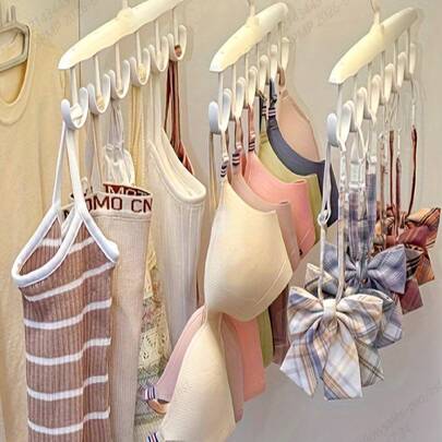 Durable Rotating Stainless Steel 12-Hook Clothes Drying Rack, Suitable For Shirts, Dresses, Socks, Hats, Jackets, Leggings And Various Garments, Ideal Space-Saving Solution For Home, Laundry, Clothing Store, Hotel, Dormitory