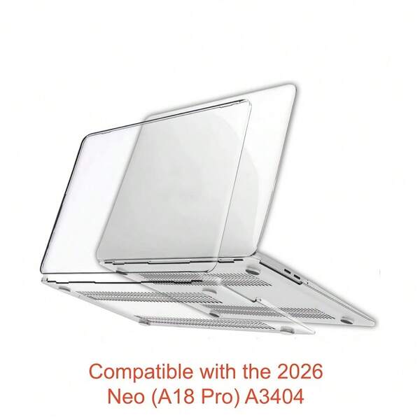 1 pièce de couverture transparente et 1 pièce de base ultra-fines et givrées pour Macbook Air Pro