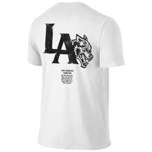 Men's 180g Cotton Crew Neck T-Shirt, DARCSPORT Style Los Angeles LA Graphic, Hip-Hop Streetwear Couple Tee - 白色-B - 查看 4