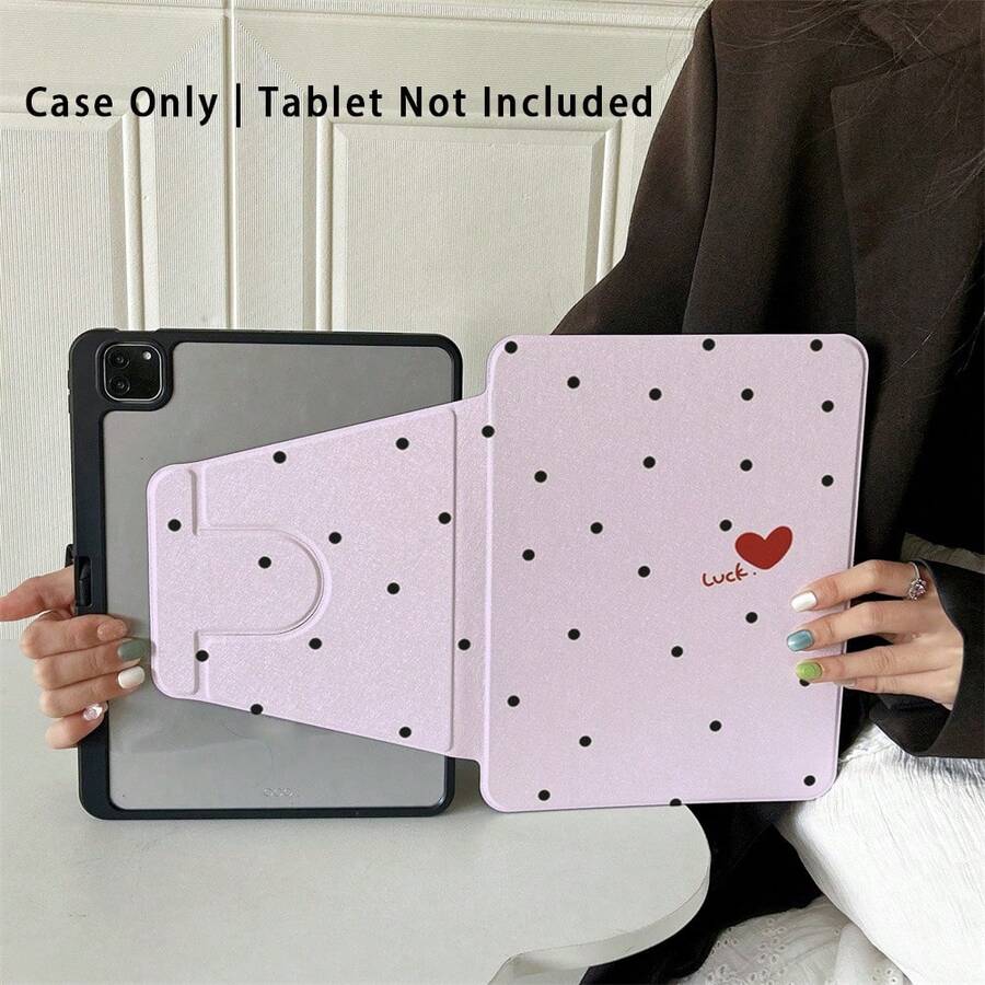 1 PIEZA Funda para tableta con lunares rosas y estampado de corazones rojos compatible con iPad Air 6/5/4 y 10 (10.9 pulgadas) - Compatible con iPad Pro 2024, Air M3/A16 2025, Compatible con Samsung Galaxy Tab S9 FE/S8 Plus/S7/S10, Compatible con Oppo Pad, Compatible con Huawei Matepad, Compatible con Vivo Pad, Compatible con Honor Pad, Compatible con Xiaoxin Pad - Multicolor - Ver 1