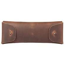 Otto Angelino Snap Cover Retro Pen and Pencil Case Visone Marrone - Visón - Ver 7