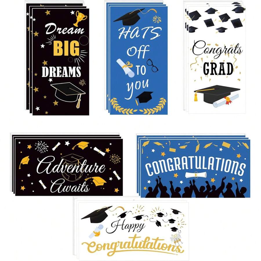 Tarjeta de graduación con portadinero, tarjeta de felicitaciones para graduado, tarjeta para celebrar la graduación, tarjeta de la clase de 2026, tarjeta de felicitaciones y buenos deseos para graduados de escuela, universidad y posgrado - D - Ver 1