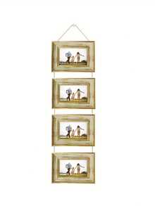 1pc American Retro Combined Hanging Photo Frame, Available In Two Colors: White Wood Grain And Vintage Cyan. It Holds 4*6 / 5*7 Inch Photos. Ideal For Wall Decoration In Living Rooms, Bedrooms, Studies And Offices - 1PC - View 18