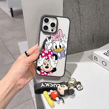This Disney Mickey Mouse Pattern Lanyard Phone Case Features A Strong Magnetic Closure And Full Coverage Of Acrylic And TPU Material. It's Shockproof, Lightweight, And Suitable For IPhone17/16/11/13/15/15 Plus/15 Pro/15 Pro Max/12/14 Pro Max/11 Pro Max/12 Pro/12 Pro Max/13. It's A Popular Birthday Gift, Business Gift, Durable, Stain-Resistant, And Fingerprint-Resistant New Phone Case For Men And Women. It Also Includes A Mickey Mouse Phone Case And Mickey Mouse Doll Bracelet. Compatible With SamsungGalaxy S20, S21, S22, S23, And S24 Series. It's The Perfect Gift For Friends And Family. This Stylish Phone Case Is Fun, Lightweight, And Durable. IPhone17 Pro Max Phone Case, Minnie Phone Case. - 藍色 - 查看 5