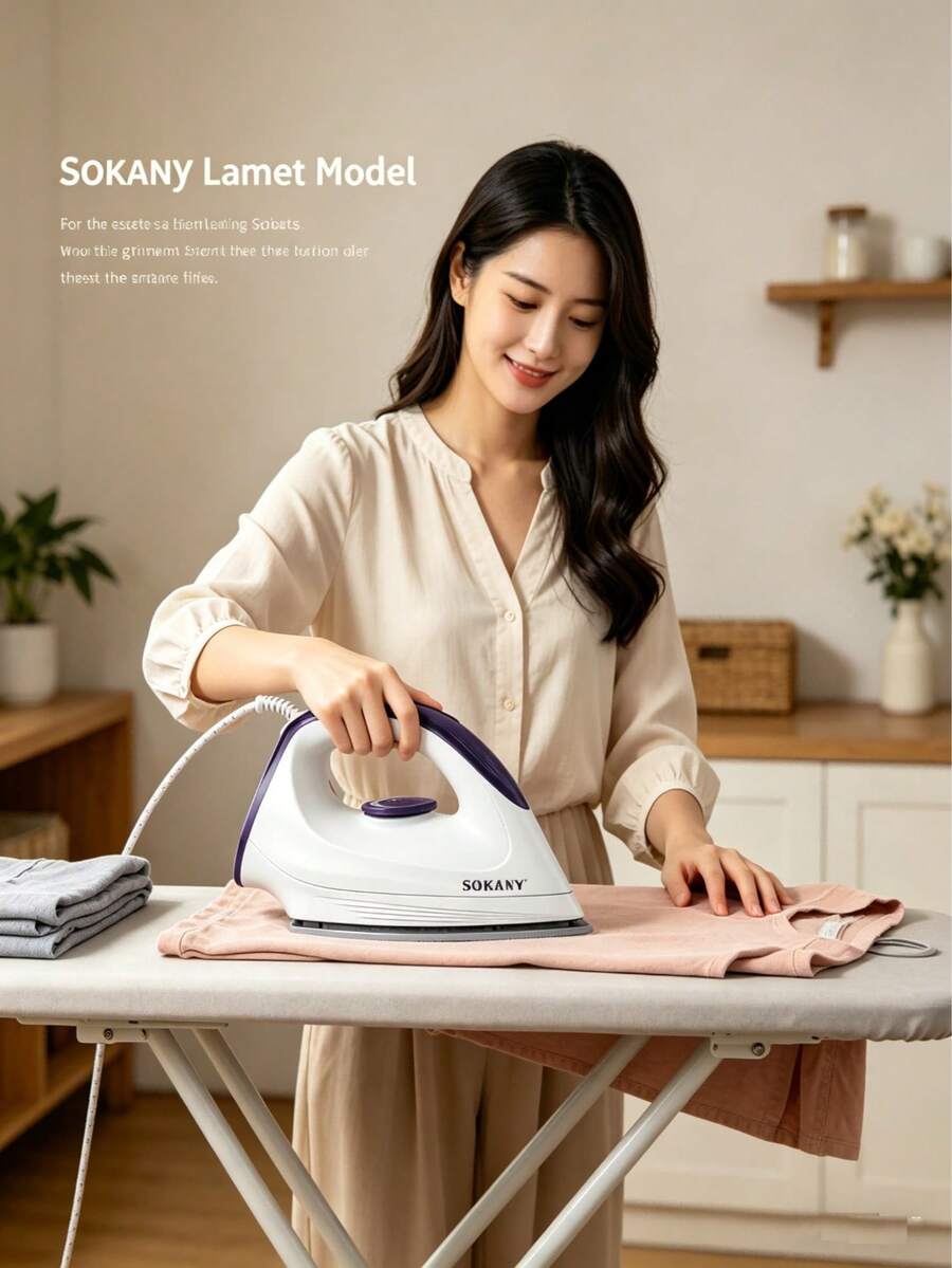 Handheld Garment Steamer, Ceramic Soleplate Design, Suitable For Various Fabrics, Constant Temperature Ironing, Non-Damaging, Adjustable Temperature Control, Overheat Protection - EU E Type Plug(220-240V) - View 1