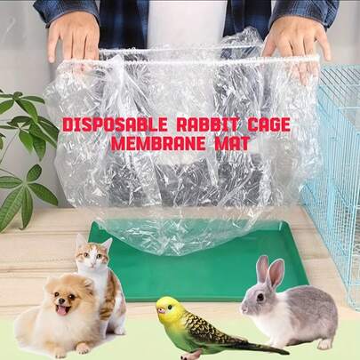 50个一次性塑料垫圈，适用于宠物笼，也适用于兔笼、鸟笼、猫砂袋、狗尿垫、清洁垫套。
