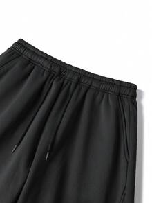Camvyn Casual & Versatile! Men's Summer Lightweight Loose Version Barrel Leg Casual Pants - Black - View 3