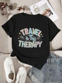 Women T-Shirts - Black - View 2