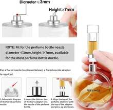 MUB Perfume Travel Refillable Atomizer Bottle 5ml Glass Overmolding Unique Top-Filling Leak-Proof Spray Bottle Atomizer Sprayer For Perfume Cologne Mini Travel Size Empty Pocket Portable - Pink - ColorD - 查看 6