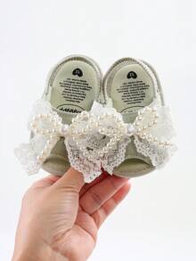 Sandali estivi con suola morbida per neonati/bambini piccoli, unisex, scarpe piatte da cerimonia, ciabatte da spiaggia, scarpe pre-camminatore per neonati - Verde - Visualizzare 13