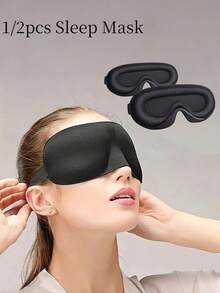 1 对 3D 立体贴合睡眠眼罩，男女通用，适合侧睡，100% 遮光，柔软舒适，适合夜班、旅行、瑜伽、午睡，黑色，适用于卧室、旅行、办公室、学校、学习等场合。 - 彩色 - 查看 11