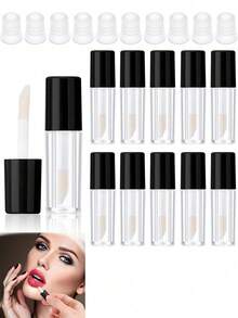 Reusable Mini Lip Gloss Tubes With Brush Applicators. Perfect For Making Lipstick Samples, DIY Cosmetics, Or As Giveaways. Also Ideal For Travel, Making Them A Highly Cost-Effective Travel Essential. - Multicolor - View 1