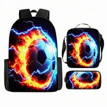 3pcs Backpack Set Large Capacity Bookbag Suitable For & Young, Adjustable Shoulder Straps & Zipper Closure,  College Style Bookbag For And, For Campus, Commute, Sports, Daily Use () - School Bag - View 13