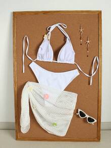 Bộ bikini 3 mảnh nữ thanh lịch, gợi cảm, thoải mái cho kỳ nghỉ hè, với họa tiết bong bóng nhiều màu sắc, kèm chân váy lưới dệt hoa. Chất liệu co giãn thoải mái, đồ bơi đi biển thanh lịch, lý tưởng cho mùa hè, bãi biển, kỳ nghỉ, tiệc tùng, các hoạt động bên bờ biển, lựa chọn hoàn hảo cho những ngày đi biển hoặc hồ bơi thời trang. - Nhiều màu - Xem 3