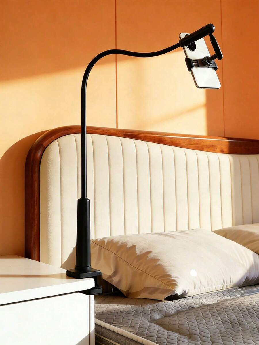 Suporte giratório 360° para tablet e celular, com base espiral, suporte flexível, ideal para cabeceira, acessório compatível com iPhone 14, Kindle e outros modelos, decoração para quarto, suporte móvel para smartphone e tablet, esponja profissional para celular, pacote com guardanapos, acessórios para celular (pode ser usado na cama, iate, mesa e cadeira de descanso) - Multicolorido - Ver 1
