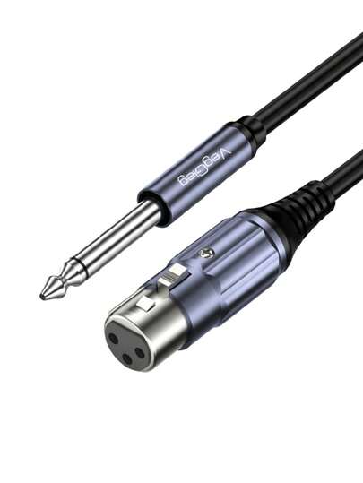 VegGieg 6.35mm Audio Cable, Microphone & Sound Card Connection Cable, Professional HiFi High-Fidelity Pure Copper Shielded Noise Cancelling Guitar Live Streaming K-Song Recording XLR Balanced Signal Cable, 2m/3m/5m