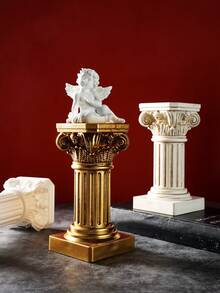 1PC European Corinthian Roman Column Resin Candle Holder Ornament, Architectural Desktop Decor, Home Desktop Aromatherapy Candle Stand, Wedding Table Centerpiece, Gilded Column Stand, Dining Table Decoration, Fireplace Ornament, Suitable For Wedding Party Decoration Photo Props, Wedding Banquet Window Display Photography Decoration Props, Wedding Table Centerpiece - Multicolor - View 6