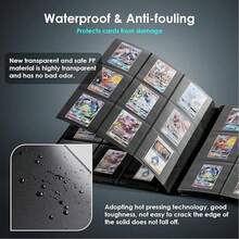 Trading Cards Album Folder 360 Pockets Card Binder Holder Game Card Sleeves Case - Black - View 8