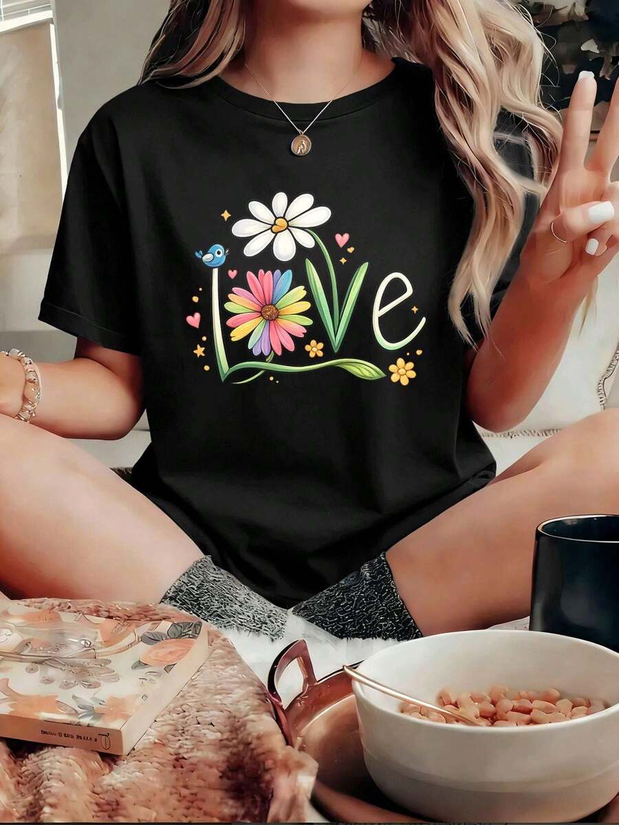 Women T-Shirts - Black - View 1