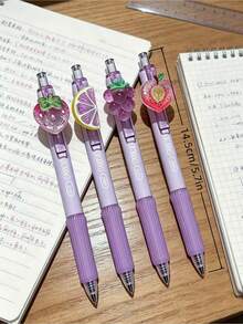 1支隨機葡萄香味掛繩圓珠筆，可愛優雅 0.5mm 黑墨水，適合書寫與學習，開學季適用 - 多色 - 查看 9