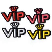 Miếng vá hình vương miện thêu VIP - Có thể ủi, may, dùng để trang trí túi xách, quần áo và các sản phẩm thủ công DIY - Bền, màu sắc sống động. - Phiên bản ủi - Xem 16