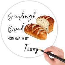 160pcs Homemade Sourdough Bread Stickers, 2 Inch Sourdough Bread Bag Labels, Baking Product Packaging Stickers Suitable For Sourdough Bread - D - View 1