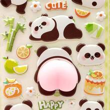 Super Cute Peach Adorable Animal Stickers - 3D Stress Relief Party Decorations & Toys, Squeeze Bubble Stickers - Suitable For Scrapbooking, DIY Crafts, Phone/Tablet Decor, Notebook Covers, Storage Box Personalization, Handmade Gift Packaging, Desktop Decoration And More - A - View 9