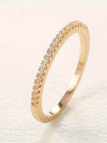 1pc Delicate Pave Wave Crown Shaped Ring, Niche Design Versatile Commuter Ring Accessory, Suitable For Daily Wear & Gift - Ring - View 8