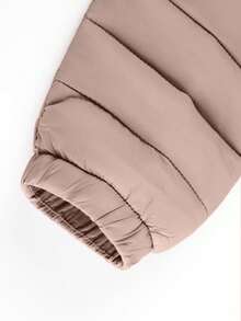 Risissida Women's Autumn Minimalist Hooded Cape-Style Jacket - No Zipper Design, Practical Pockets Winter - Dusty Pink - View 8