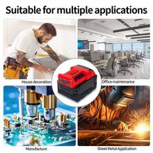 NVNOWU Adaptador portátil de 18V para batería de litio Mil.Wauke, con puerto USB de 5V y puerto de carga Type-C de 18W - Rojo - Ver 9